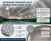 Termoizolační bublinková folie na tenisovou halu